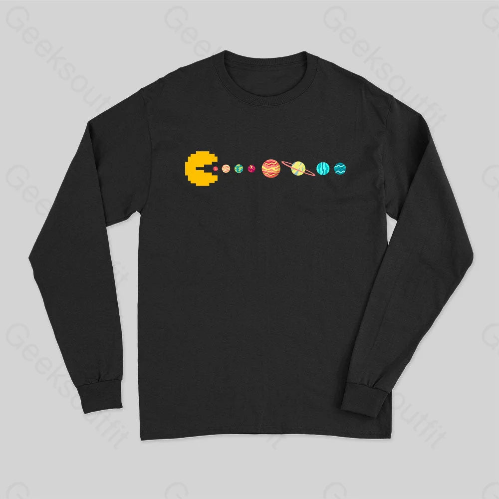 Solar System Eating Game Long Sleeve T-Shirt