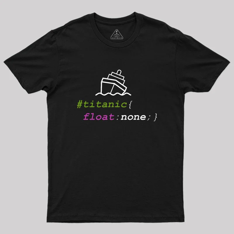 Coder Titantic CSS Geek T-Shirt