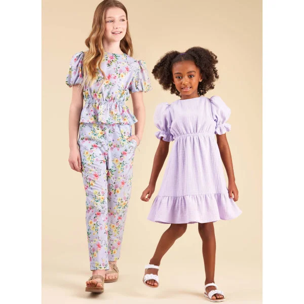 New Look Child/Teen Top, Dress and Trousers N6739