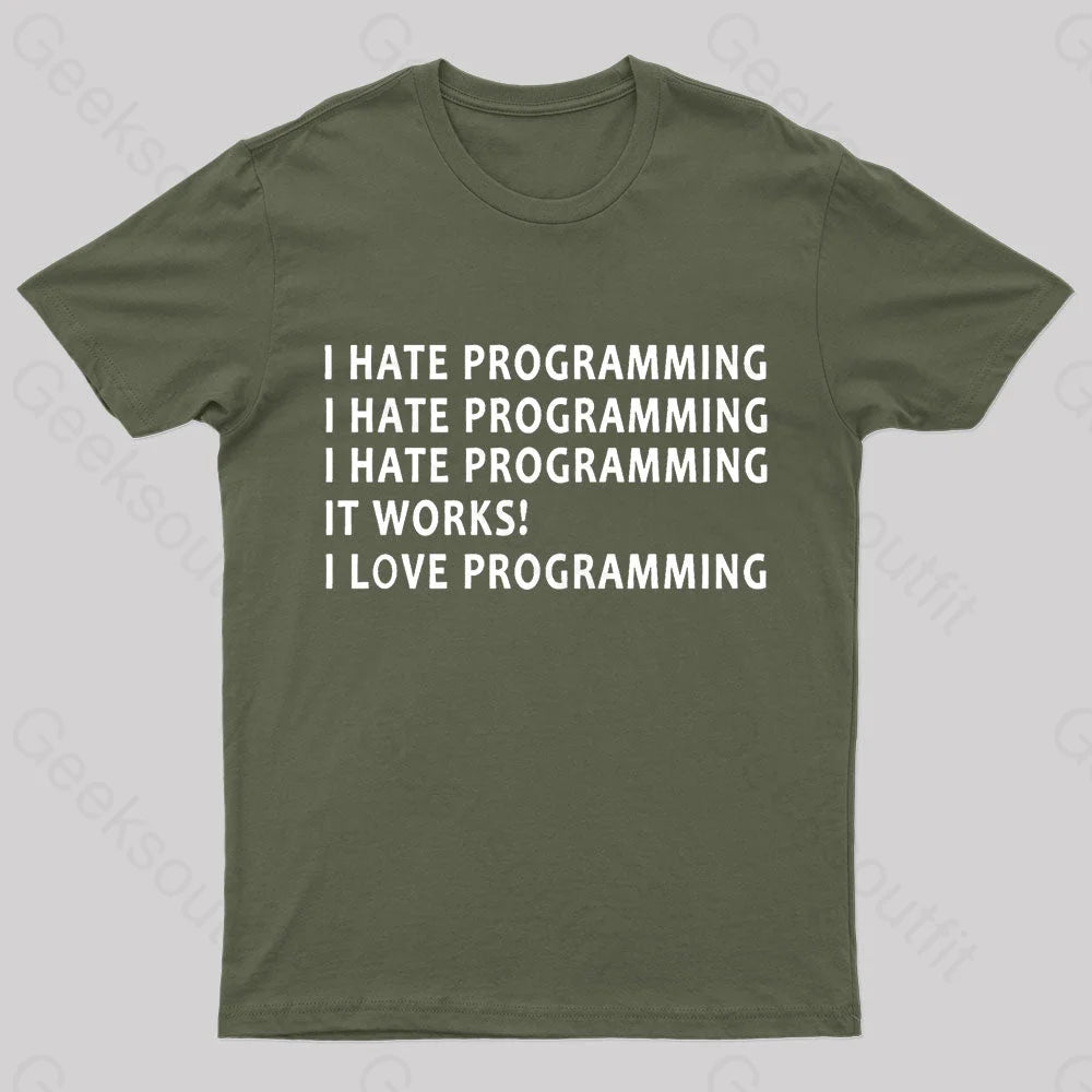 I Hate Programming Nerd T-Shirt