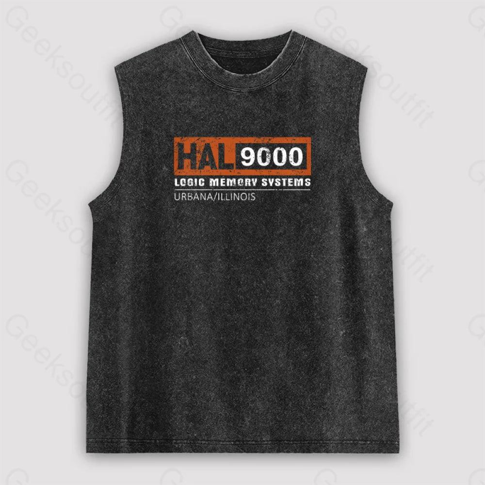 HAL 9000, distressed Unisex Washed Tank