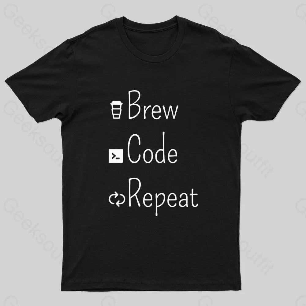 Brew Code Repeat Geek T-Shirt