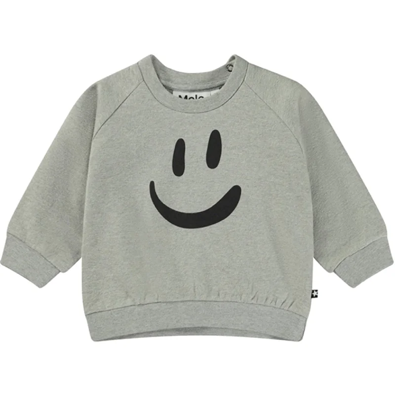 Molo Grey Melange Disc Sweatshirt