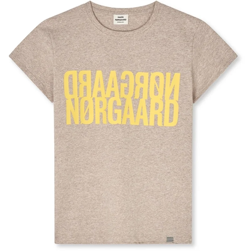 Mads Nørgaard Single Organic Tuvina T-Shirt Oatmeal Melange