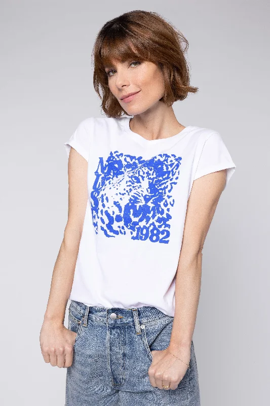 Muse Tiger Neat Fit T-Shirt (White/Blue)