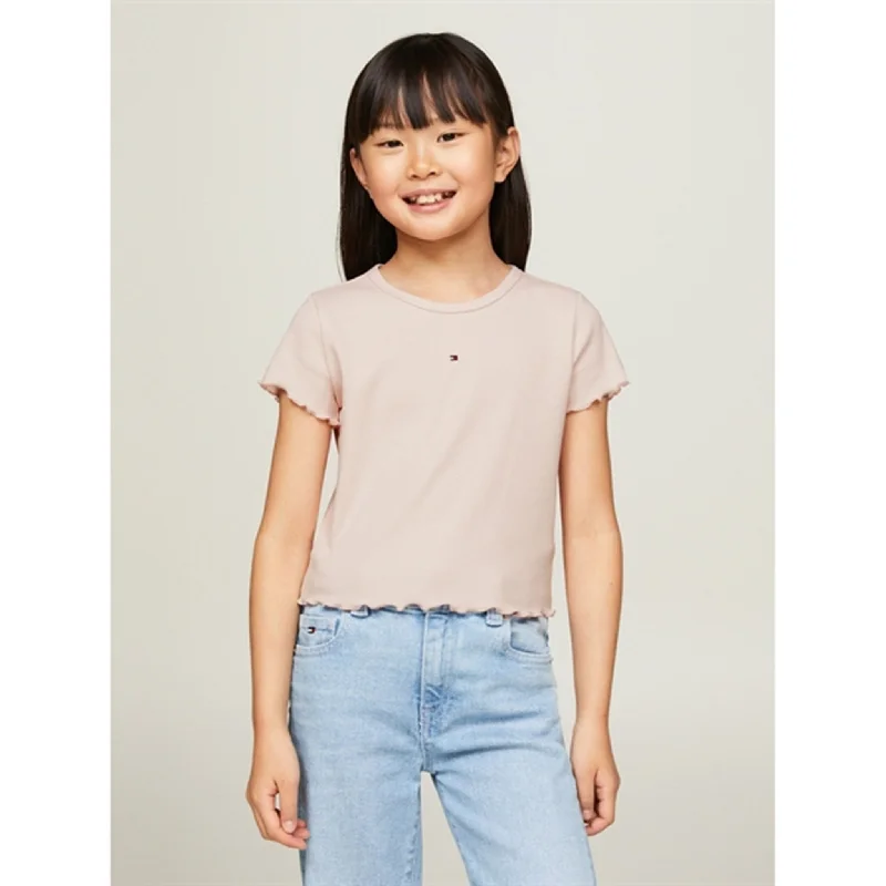 Tommy Hilfiger Essential Rib Bluse Whimsy Pink