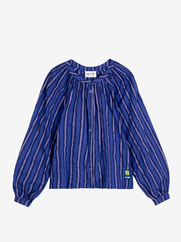 Bobo Choses Multi Striped Puff Sleeve Blouse Multicolour