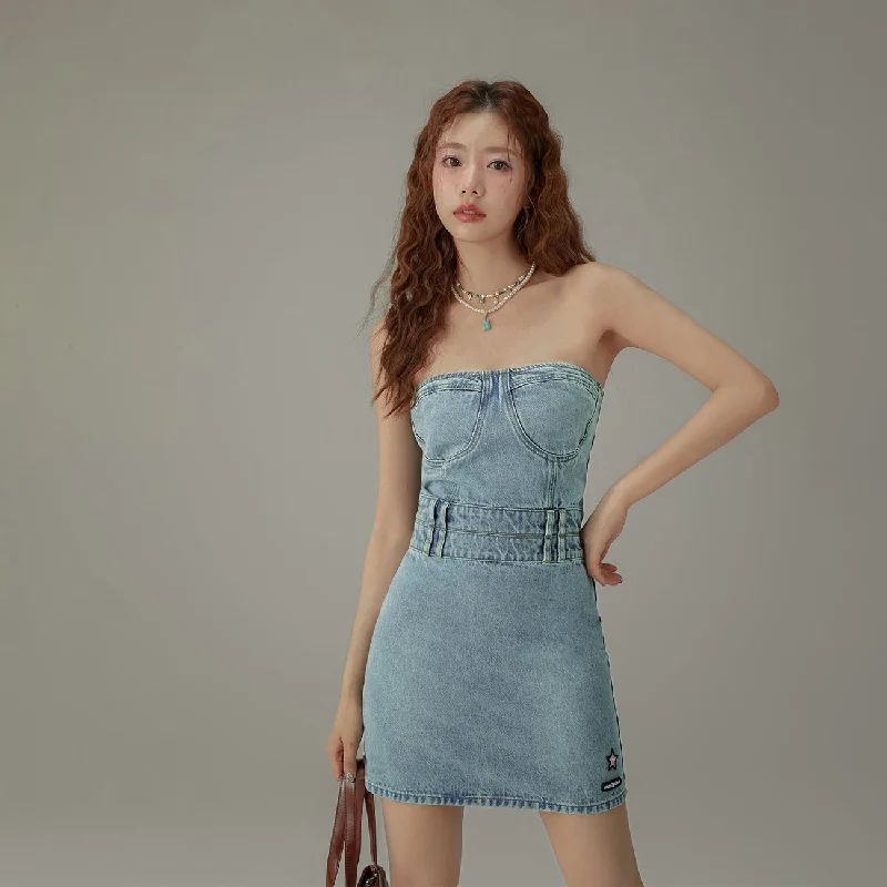 Tube Denim Dress