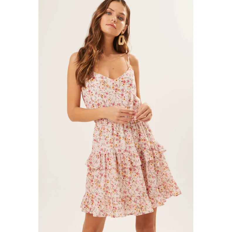 Floral Printed Ruffle Dress