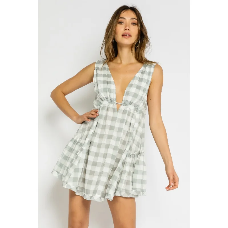 Gingham Print Dress