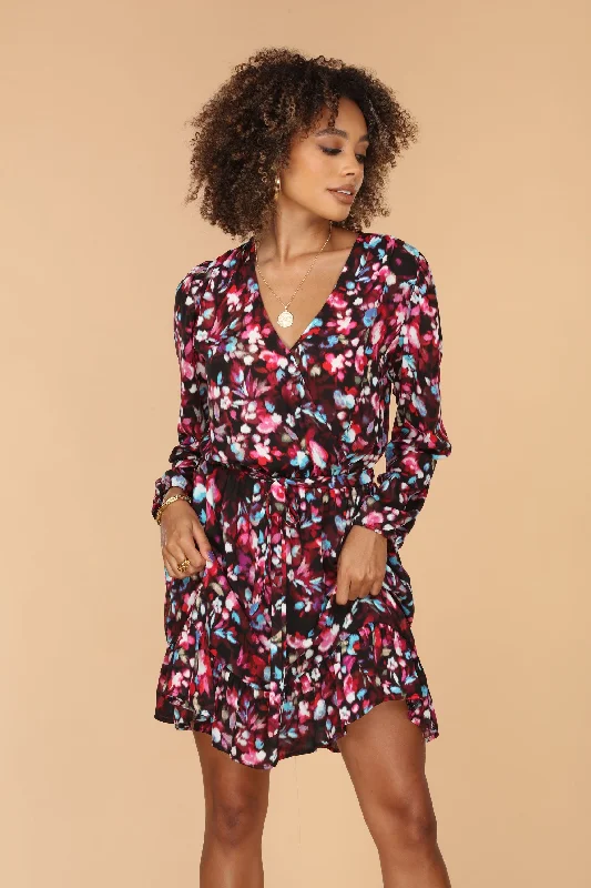 Long Sleeve Surplice Dress