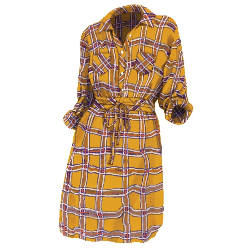 Plaid Shirtdress