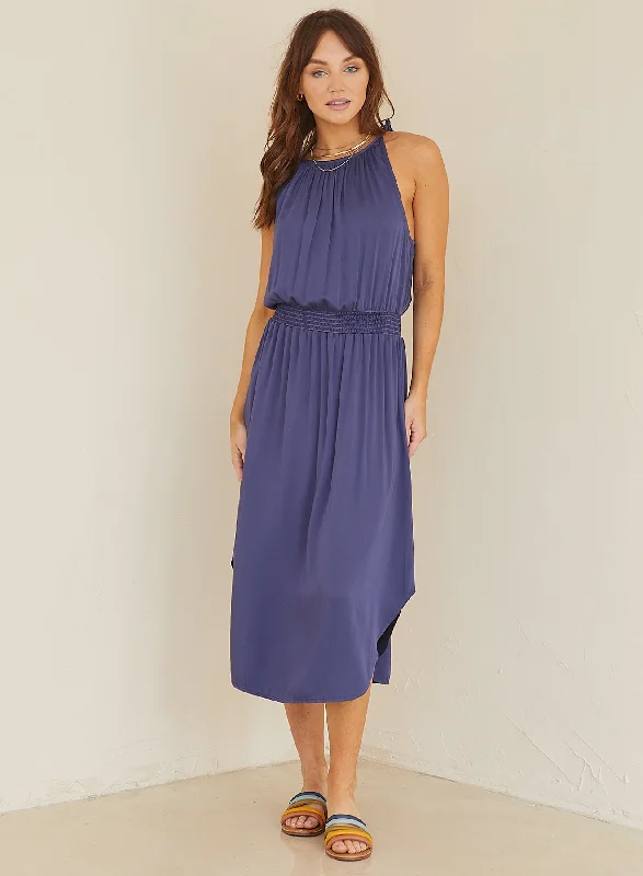 Santorini Smocked Waist Midi Dress