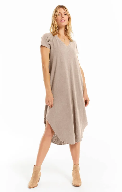 Short Sleeve Reverie Slub Dress